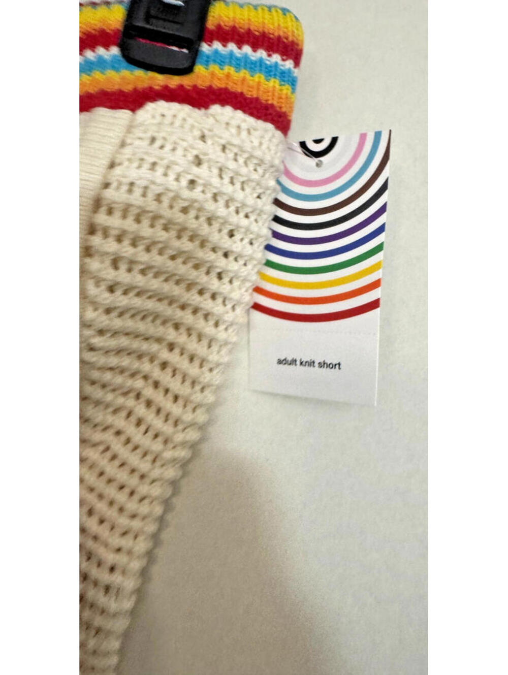 Target Pride Adult Knit Shorts, Rainbow Waistband, Pockets, NWT, Large - Picture 4 of 5